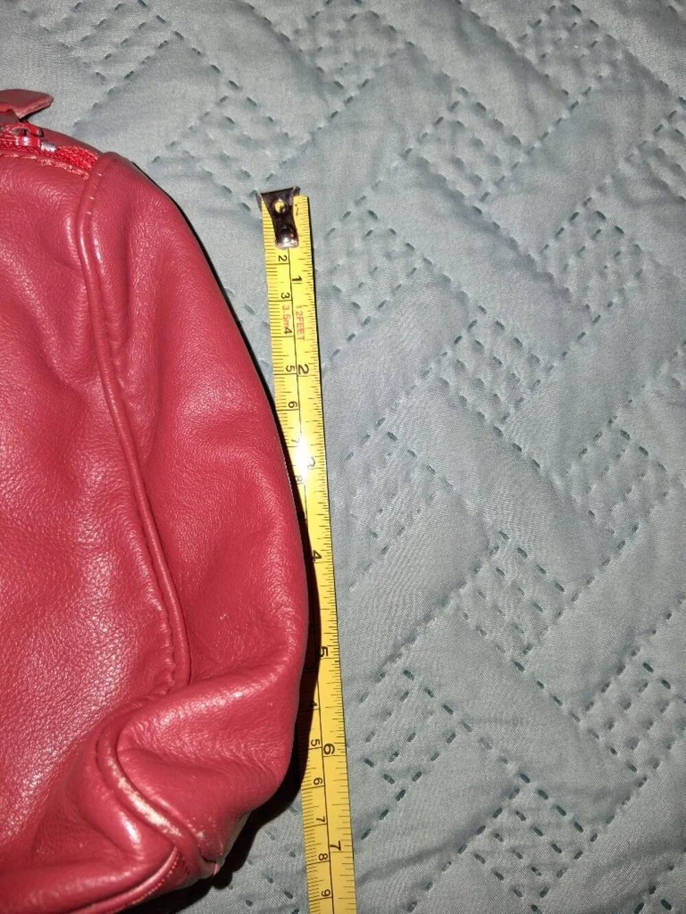 Red Leather Satchel Purse